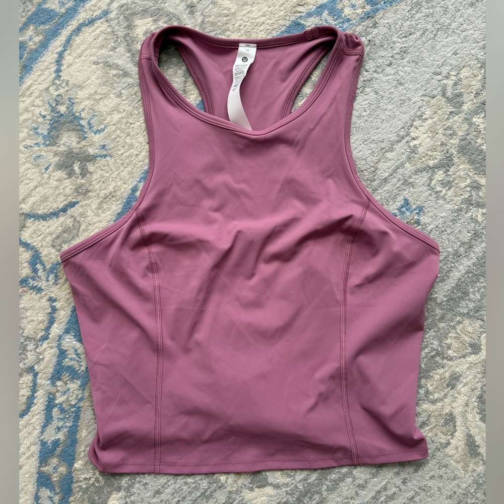 Lululemon Nulux Racerback Cropped Run Tank Top Velvet Dust